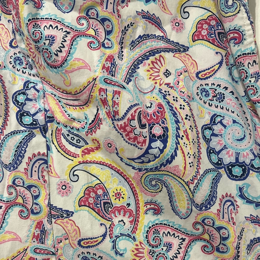 Talbots Perfect Shirt No-Iron Paisley Button Top Cottagecore 20 Plus Size Petite - Picture 6 of 8